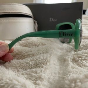 Christian Dior 60's Turquoise Square Sunglasses